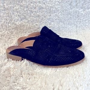 Free People At Ease Loafers Black Textured Leather